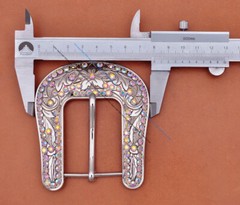 Huge Big Western Cowboy Rhinestone 3 PCS Set Leather Belt Buckle Fit 40mm Strap