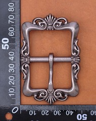 Heavy Duty Flower Pin Center Bar Belt Buckle for Leather Belt Fit 33mm Strap