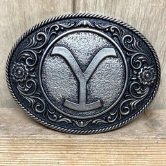 Montana Silversmiths Embellished Y Logo Attitude Belt Buckle