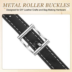 4Pcs Single Prong Belt Buckle 0.75&Prime; ID Curved Bow Buckle for Shoes, Silver