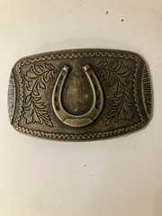 HORSESHOE BELT BUCKLE – 4 in. – Nothing Fancy