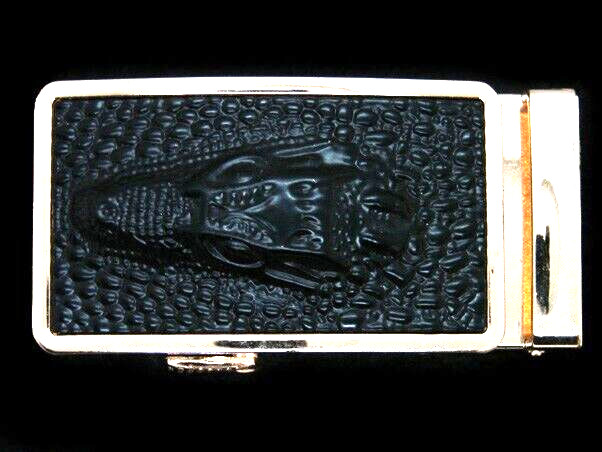 TB11101 REALLY COOL **ALLIGATOR&rsquo;S HEAD** ART FASHION GOLDTONE BELT BUCKLE