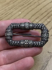 AS-IS!! 925 Sterling Silver Vintage Judith Jack Marcasite Possible Buckle Piece
