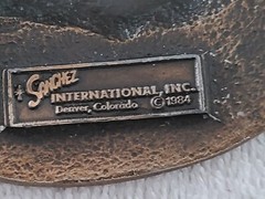 Elk Belt Buckle Sanchez International Inc. Denver, CO 1984 #5718