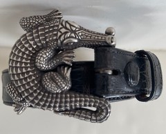 Authentic * Barry Kieselstein Cord * Vintage * Sterling Alligator Belt & Buckle