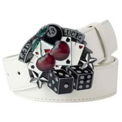 New Gambling Dice Belt Buckle 13 Point Lady Luck Woman Belt Buckle