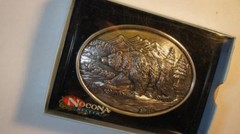 Nocona OVAL ANTIQUE SCROLL Grizzly Bear BUCKLE Belt Buckle 37045