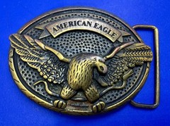 American Eagle Outfitters Spreading Wings Engraved Advertising Promo Belt Buckle