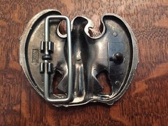 Vintage 80s AVON Perched Eagle Thick Metal Belt Buckle