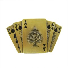 Vintage Bronze Plated Casino Game Lighter Belt Buckle also Stock in US