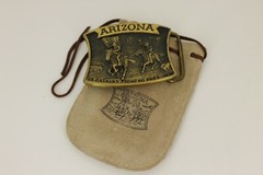 REGISTERED COLLECTION BRASS BELT BUCKLE ARIZONA US CAVALRY PICACHO PASS