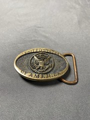 Heritage Mint United States of America Bald Eagle Seal Solid Bronze Belt Buckle