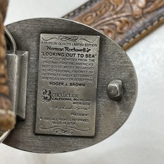 Norman Rockwell Pewter Belt Buckle Nautical Looking Out To Sea Adult 28-30”