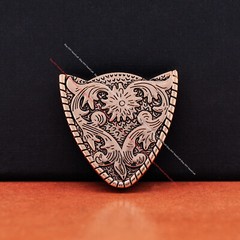Heavy Gold Western Cowboy Belt Buckle 3 Piece Set Floral Carved Unisex 1-1/2&Prime;