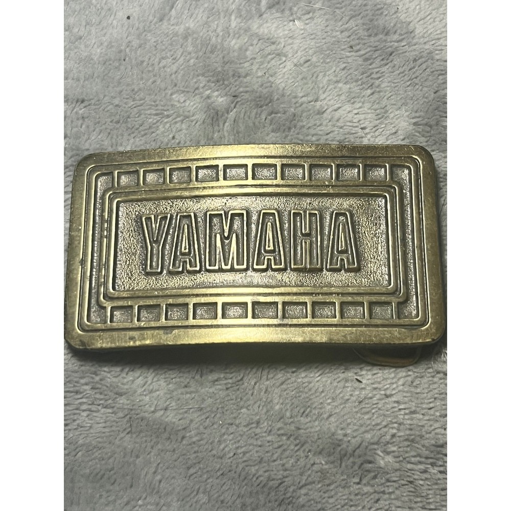 Vintage Yamaha Brass Tone Belt Buckle Genuine Yamaha Accessory Motorcycle