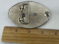 BELT BUCKLE GOLD SILVER TONE SOUTH WESTERN STYLE BULL RIDING MEN WOMEN UNISEX