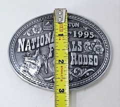Hesston National Finals Rodeo NFR Belt Buckle 1995 Bull Dogging Design VTG New