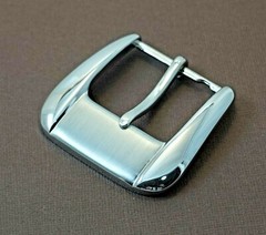 New man/women 1 1/2&Prime; pin buckle(#63) heavy brushed nickel color finish USA