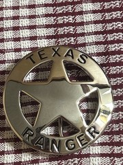 Texas Ranger Badge Belt Buckle (Silver)
