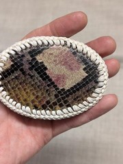 vintage GENUINE SNAKESKIN belt buckle WESTERN handcrafted COWBOY rattler