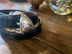 Old Pawn James Reid Style Sterling Silver Belt Buckle Nu 🦎28-31-1”
