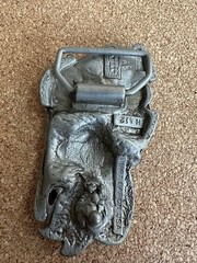 Vintage Harley-Davidson Thundering Steel Buckle 1991 BARON USA H412 Engine type