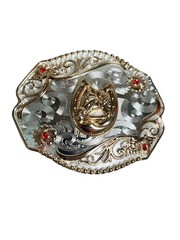Men’s Horse Rodeo Western Cowboy Belt Buckle Hebilla Fina Vaquera Con Caballo