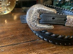 James Reid style XLWage Sterling Silver overlay Belt buckle 43-45-1”🐂✅