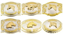 Horse Belt Buckle Saddle Horseshoe Rodeo Western Cowboy Cowgirl Women Big Men