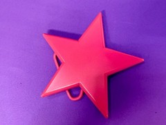 Pink Girlie Star Shaped Cutout Kids Women&rsquo;s Fun Bright Large Belt Buckle