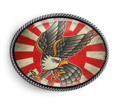 Vintage Eagle Belt Buckle – Traditional Tattoo Flash Belt Buckle – 736