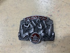 1987 Anheuser Busch Hook & Ladder Belt Buckles This Buds For You – NIB