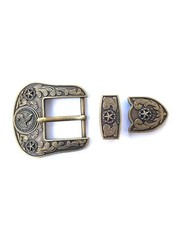 Western Buckle Set 3 Piece Rooster Buckle Star Buckle Hebilla Vaquero Gallo 1.5