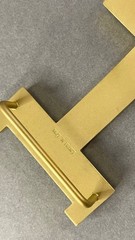 Gold H Buckle 40mm 1.5` Glossy Gold Hardware Belt Buckle