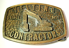Vtg Velting Contractors Since 1922 Bronze/Brass? Belt Buckle