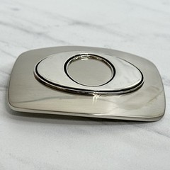 O Letter Initial Monogram Silver Tone Belt Buckle
