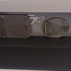 2Wells Fargo & Co Vintage Brass Western Belt Buckles 73 And77, 125th Anniversary