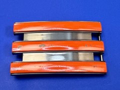 Adidas Golf Trophy Used Vintage Orange On Black Colored Stripes Belt Buckle