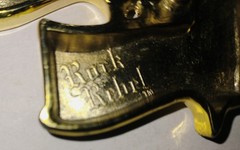 Rock Rebel 3 Pistols Gold-Tone Metal Belt Buckle