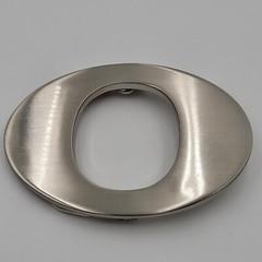 O Initial Brushed Chrome Belt Buckle 3&Prime; x 2&Prime; Up To 1 1/4&Prime; Belt