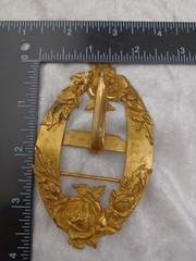 Vintage Sash Buckle Flower Gold Tone Roses
