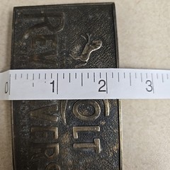Vtg COLT REVOLVERS BRASS BELT BUCKLE ANTIQUE FINISH WESTERN « Worlds Right Arm »