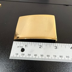 US Military Brass Belt Buckle Set Brass No Insignia NSN 8315-01-503-2104
