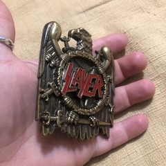 Antiqued Bronze Brass Color Eagle Music Rock Band Belt Buckle