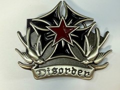 Disorder Iron Maltese Cross Doves NOS Silver Moon Creations Belt Buckle