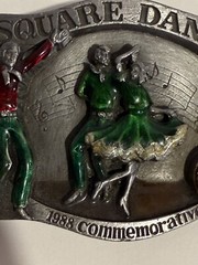 Men’s Pewter Belt Buckle Commemorative Third National Square Dance ConventionVTG