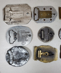 Mixed Wholesale Lot 13 Belt Buckles Brass Metal Western Rodeo Power Tools Eagle