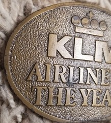 KLM Airlines Brass Belt Buckle Aviation Memorabilia Travel Logistics