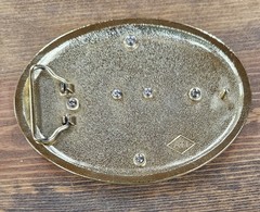 Large Oval Mexican Flag Western Cowboy Belt Buckle; Estados Unidos Mexicanos