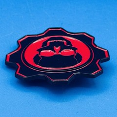 Gears of War Skull Cog Belt Buckle Gamer Epic Games 2007 Black & Red
